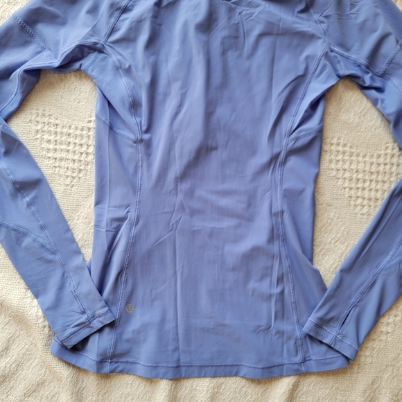 Lululemon Runbeam  Long Sleeve UPF Ponytail Athletic Running Hoodie- Lilac Blue - Picture 7 of 12